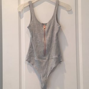 Gray bodysuit
